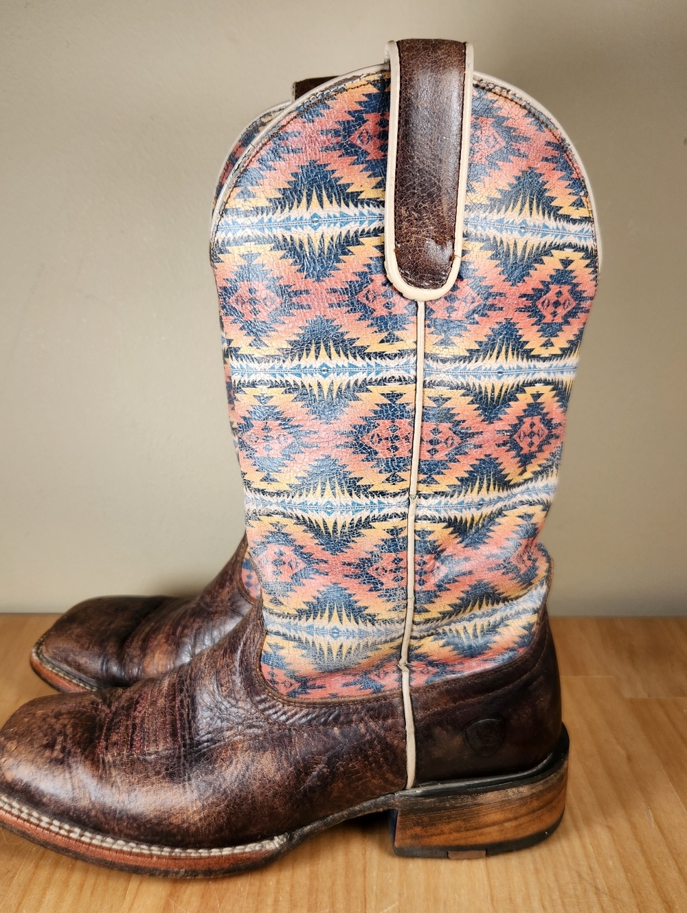 ARIAT PENDLETON Circuit Savanna Cowboy Boot 6.5 B Western Aztec Leather Shoe - Picture 4 of 12